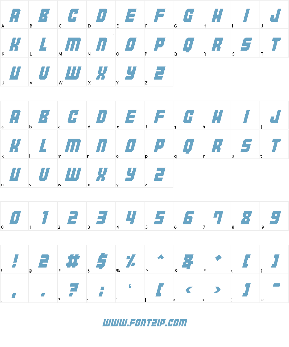 Tokyo 2097 Font Character
